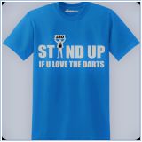 Stand Up If You Love The Darts Shirt Blue