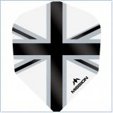 Alliance-X Union Jack Dart Flights No6 White & Black