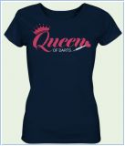 Ladies Shirt Queen of Darts Royal Blue
