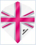 Alliance-X Union Jack Dart Flights No2 White & Pink