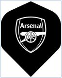Arsenal FC Dartflights - The Gunners - Black 2 Sided Mono